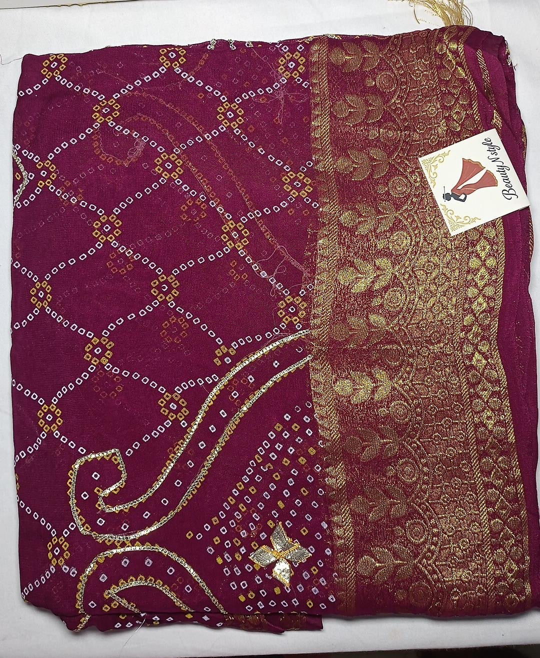 Bandhani gota patti saree