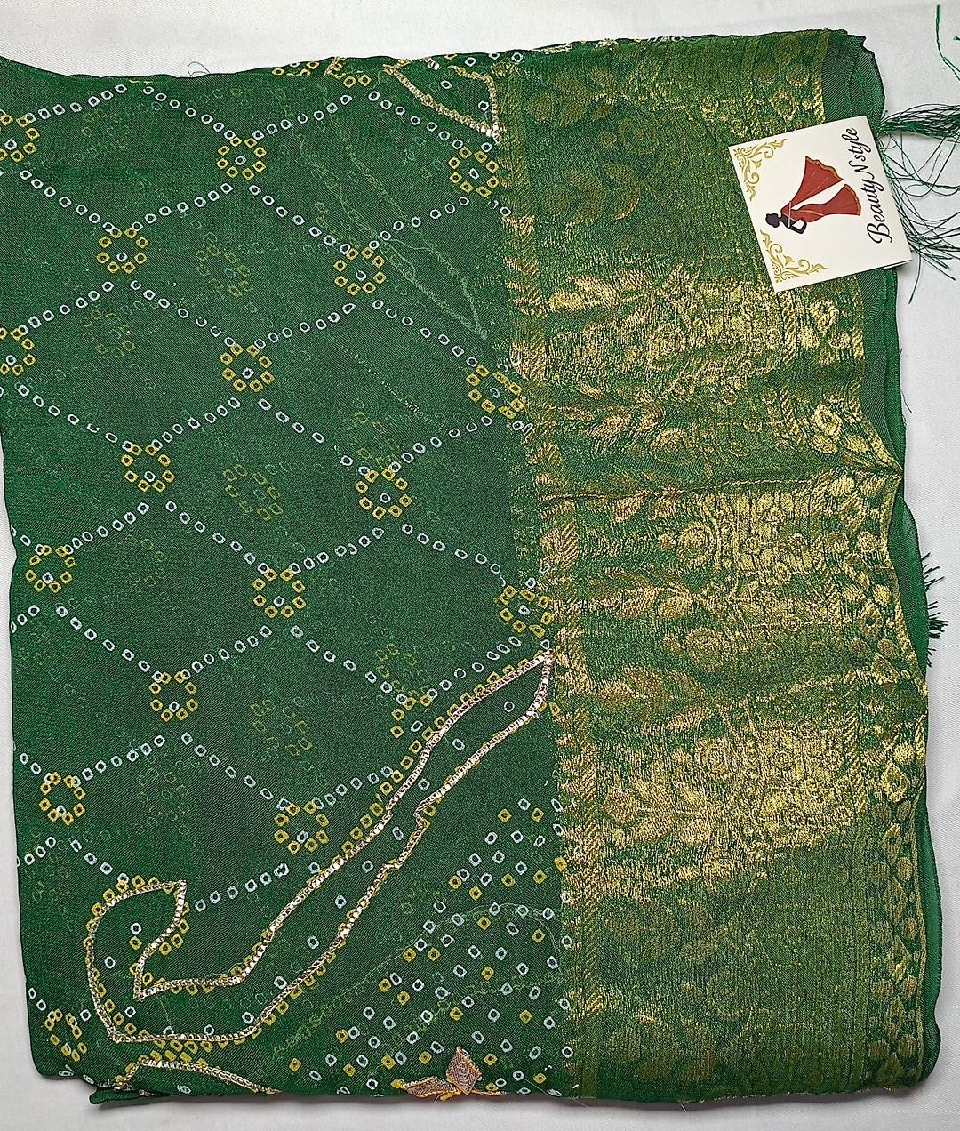 Bandhani gota patti saree