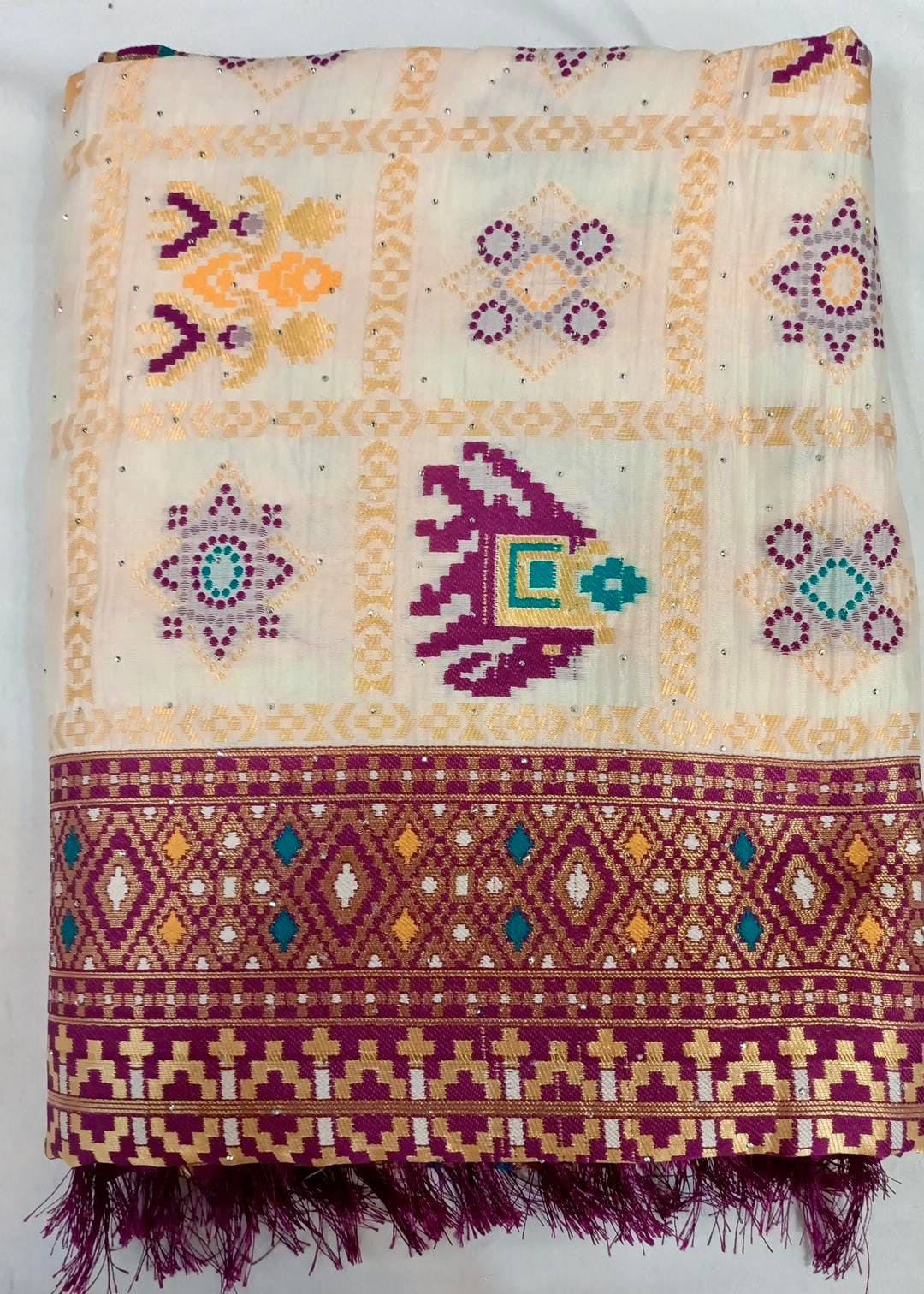 Silk blend saree